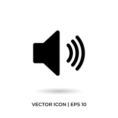 Speaker sound vector icon in modern design style for web site and mobile app