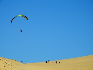 Fototapeta na wymiar Parapente sur la Dune de Pyla