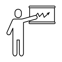 avatar businessman with paperboard training