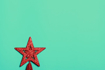 Fototapeta na wymiar christmas star on wooden background