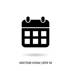 Calendar vector icon in modern design style for web site and mobile app