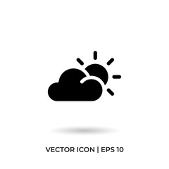 Cloudy vector icon in modern design style for web site and mobile app
