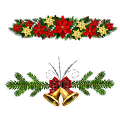 Vector Christmas Fir Decoration isolated
