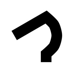 Letters and numbers - simple circle font - black number 1 - vector
