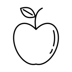 apple fresh fruit nature icon