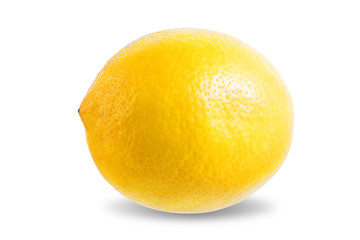 Lemon fruit on a white isolated background