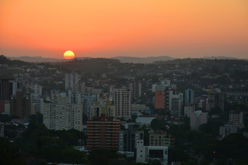 Fototapeta premium Novo Hamburgo, Rio Grande do Sul, Brazil: 21 .11 .2019: view of the city Novo Hamburgo from totel swan 