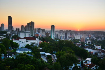 Novo Hamburgo, Rio Grande do Sul, Brazil: 21 .11 .2019: view of the city  Novo Hamburgo from totel...