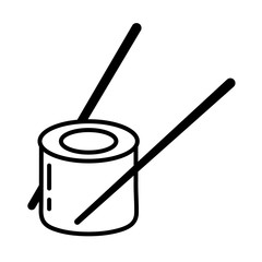 delicious sushi healthy food icon
