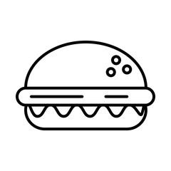 delicious burger fast food icon