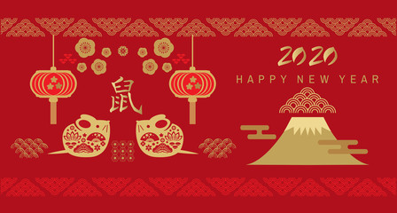 Fototapeta premium 2020 Chinese new year banner 102