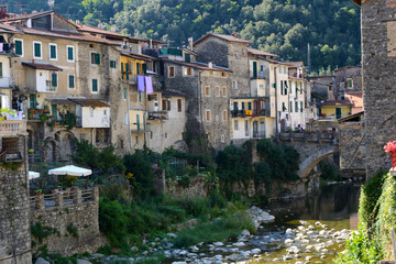 Fototapeta na wymiar old town of Dolceacqua, a small town in Liguria near Ventimiglia 