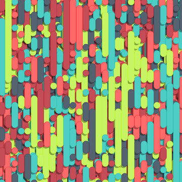 Color Abstract Lines Rain Generative Art background illustration