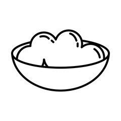 dish utensil with food icon