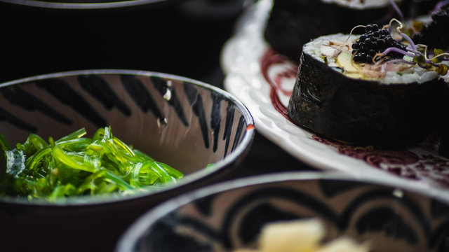 Algas japonesas para sushi