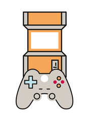 video game retro machine icon