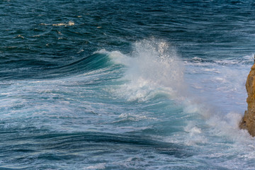 Fototapeta premium Fresh wave of sea in the mediterranean