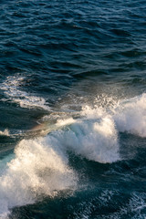 Fresh wave of sea in the mediterranean