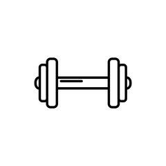 dumbbell equipment gym line style icon vector illustration design