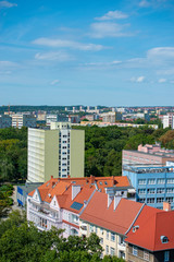 Szczecin cityscape on a sunny day, Poland, Europe.