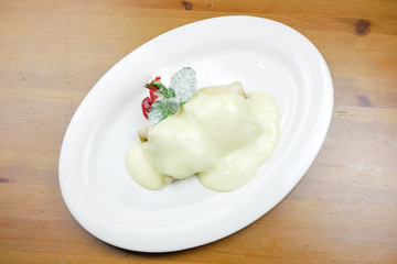 Dessert on a restaurant table