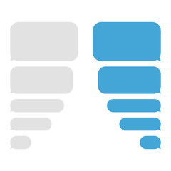 Message bubbles chat vector. Vector template of message bubbles chat boxes icons
