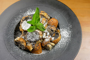 Dessert on a restaurant table
