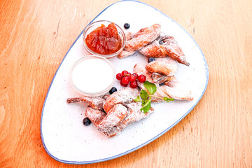 Dessert on a restaurant table