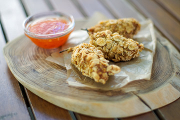 Dessert on a restaurant table