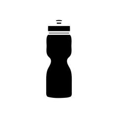 silhouette of bottle water plastic isolated icon vector illustration design