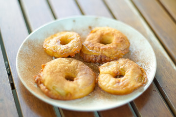 Dessert on a restaurant table