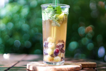 Drink on a restaurant table