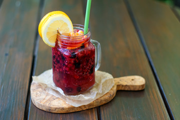Drink on a restaurant table