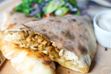 Fast food on a restaurant table