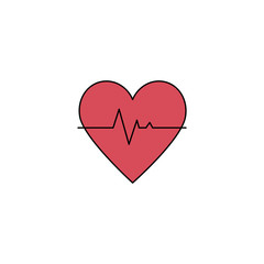 heart rate pulse isolated icon vector illustration design