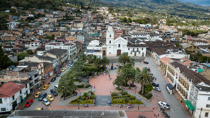 Fototapeta na wymiar municipio de Machetá Cundinamarca en Colombia