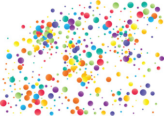 Festive color round confetti background. Abstract frame confetti texture for holiday, postcard, poster, website, carnivals, birthday and children's parties. Cover confetti mock-up. Wedding card layout