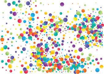 Festive color round confetti background. Abstract frame confetti texture for holiday, postcard, poster, website, carnivals, birthday and children's parties. Cover confetti mock-up. Wedding card layout