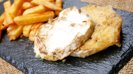 Fast food on a restaurant table