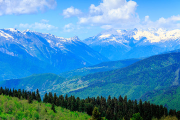 Svaneti beautiful mountains. Caucasian nature