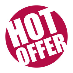 red vector banner hot offer