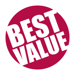 red vector banner best value