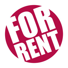 red vector banner for rent