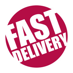 red vector banner fast delivery