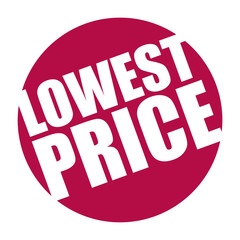 red vector banner lowest price