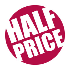 red vector banner half price