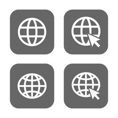  Set of go to website symbol