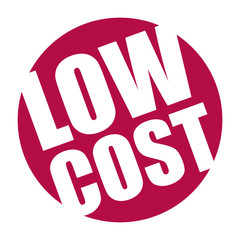 red vector banner low cost