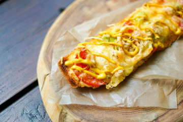 Fast food on a restaurant table