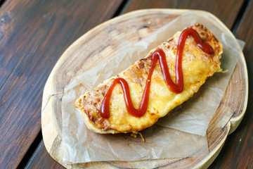 Fast food on a restaurant table